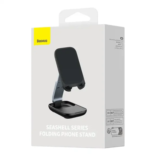 SUPORT Telefon Baseus Seashell Series Folding, pt. SmartPhone, pentru birou, negru "B10551500111-00" - 6932172630188 - Image 8