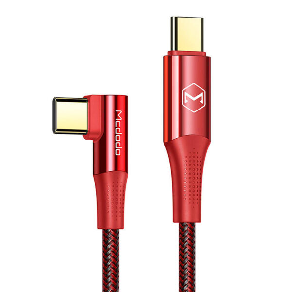 Cable USB-C to USB-C Mcdodo CA-8321 100W 90 Degree 1.2m (red) - Image 5