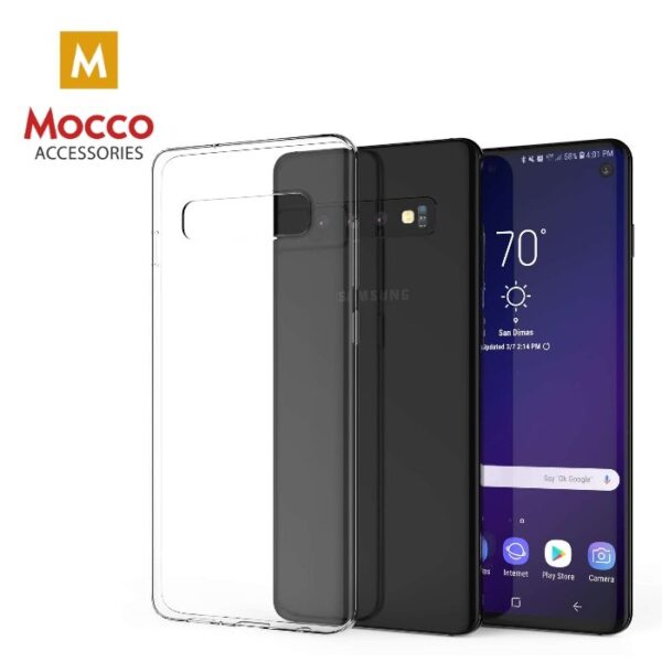 Mocco Ultra Back Case 0.3 mm Silicone Case for Samsung G973 Galaxy S10 Transparent - Image 2