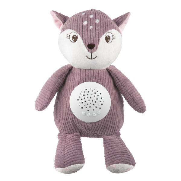 CANPOL BABIES 3in1 plush fawn with music box and projector, 0m +, pink, 77/206_pin - Image 3