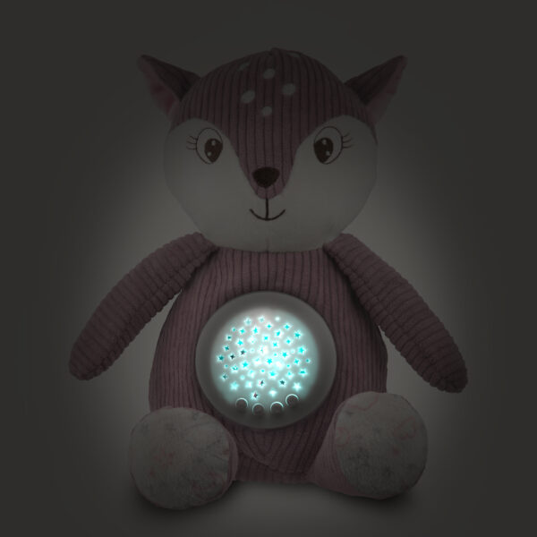 CANPOL BABIES 3in1 plush fawn with music box and projector, 0m +, pink, 77/206_pin - Image 6