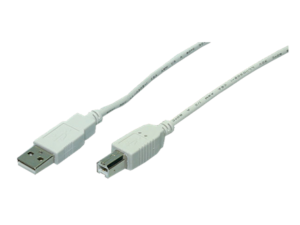 CABLU USB LOGILINK pt. imprimanta, USB 2.0 (T) la USB 2.0 Type-B (T), 2m, gri, "CU0007" (timbru verde 0.08 lei)