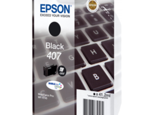 Cartus Cerneala Original Epson Black, nr.407, pentru WF-4745 Series , 41,2ml, (timbru verde 0.15 lei), "C13T07U140"