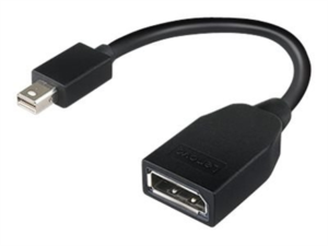 Lenovo - DisplayPort-adapter - Mini DisplayPort (hane) till DisplayPort (hona) - 17.6 cm - f�r ThinkCentre M70, M75t Gen 2, M80, M90, ThinkStation P330 Gen 2, P34X, P350, P520, P620