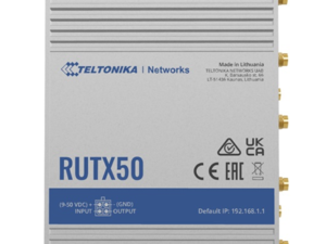 Teltonika | RUTX50 | INDUSTRIAL 5G ROUTER 802.11b/g/n/ac Wave 2 (WiFi 5) with data transmission rates of up to 867 Mbps (Dual Band, MU-MIMO), 802.11r fast transition, Access Point (AP), Station (STA)