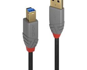 Lindy USB cable Anthra Line - USB-A / USB-B - 3 m