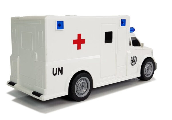 Auto Ambulance with friction drive white 1:20 with sound - Image 3