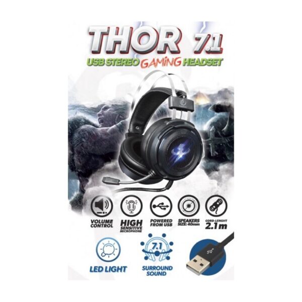 Słuchawki dla graczy USB 7.1 Thor - Image 2
