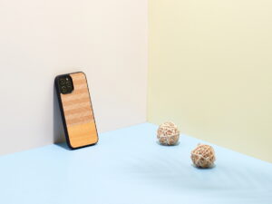 MAN&WOOD case for iPhone 12 Pro Max herringbone arancia black