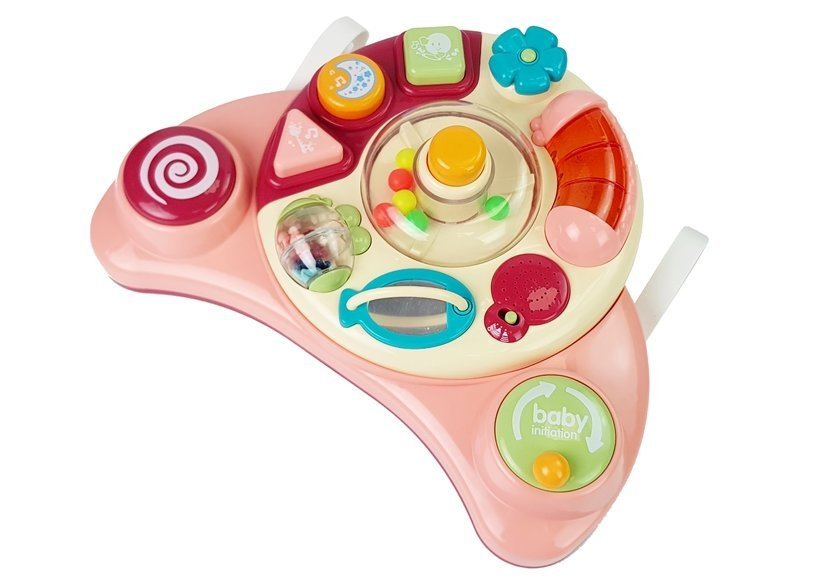Interactive Baby Panel Toy Music Animal Pink - Image 3
