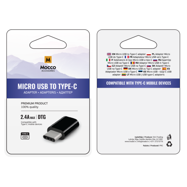 Mocco Universal Adapter Micro USB to USB Type-C Connection - Image 4