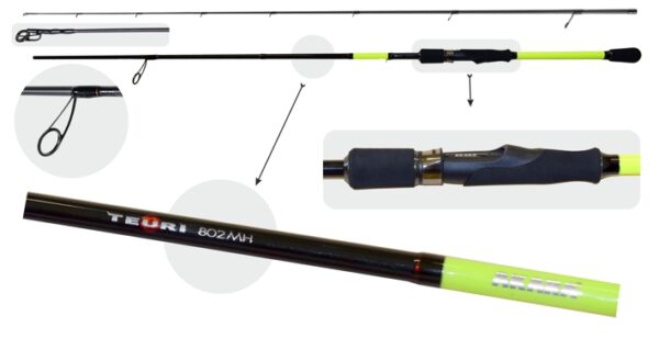 Universalus Spiningas AKARA Teuri MHS TX-30 2-jų Dalių, Ilgis 2.30 m, Testas 14-35 g.