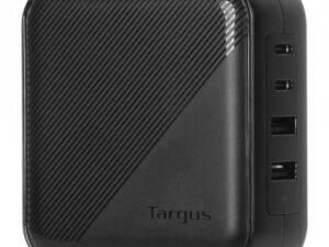 Targus - S��ov� adapt�r - GaN - 100 Watt - PD - 4 v�stupn� konektory (2 x USB-C, 2 x 9 pin USB Type A) - �ern�