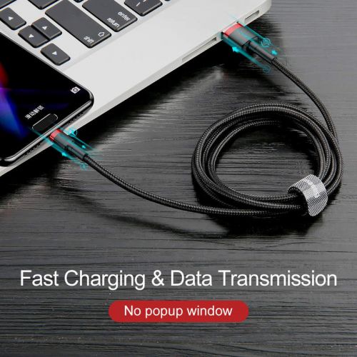 CABLU alimentare si date Baseus Cafule, Fast Charging Data Cable pt. smartphone, USB la USB Type-C 3A, 1m, rosu + negru "CATKLF-B91" (timbru verde 0.08 lei) - 6953156278219 - Image 5