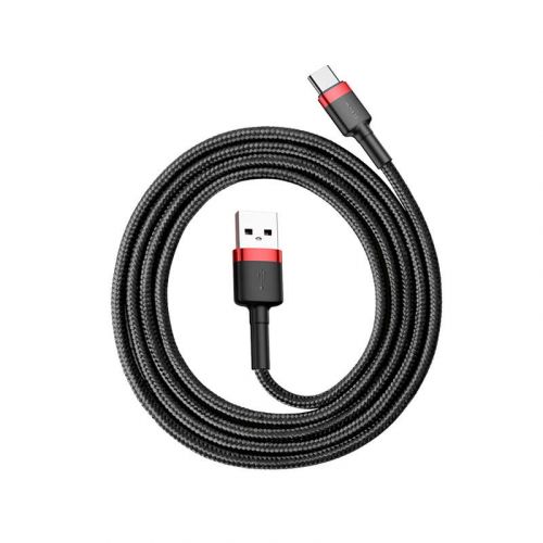 CABLU alimentare si date Baseus Cafule, Fast Charging Data Cable pt. smartphone, USB la USB Type-C 3A, 1m, rosu + negru "CATKLF-B91" (timbru verde 0.08 lei) - 6953156278219 - Image 9