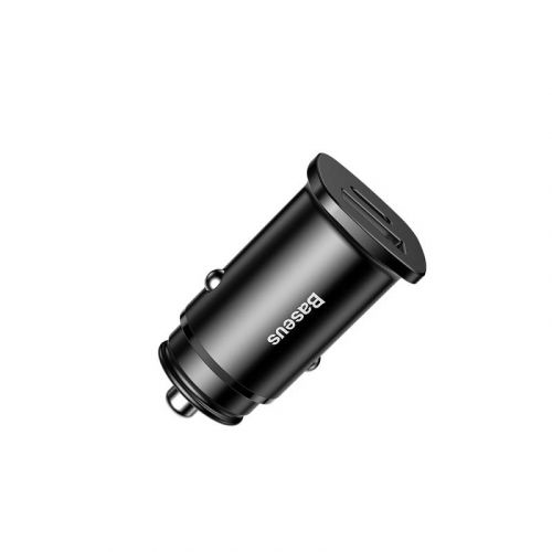 INCARCATOR auto Baseus Square metal, 1 x USB Output 5V/3A si 1 x USB Type-C Output 5V/3A, total output 30W, pt. bricheta auto, negru "CCALL-AS01" (timbru verde 0.8 lei) - 6953156281837 - Image 2