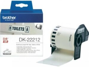 Banda Continua Hartie  Original Brother Black on White, DK22212, pentru P-TOUCH QL-1100|QL-800|QL-810|QL-1050|QL-1060|QL-500|QL-560|QL-570|QL-580|QL-650|QL-700, 62x15mm,24m, incl.TV 0 RON, "DK22212"