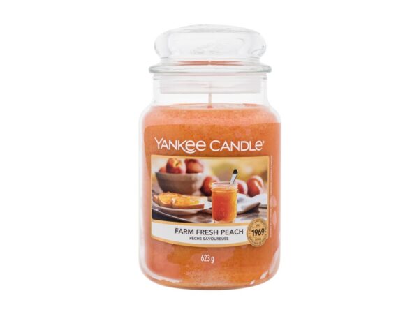 Yankee Candle Classic Large Jar Candles Scented Candle Farm Fresh Peach 623 g