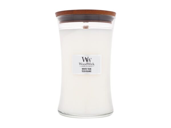 WoodWick Large Hourglass Candles Scented Candle White Teak 609,5 g