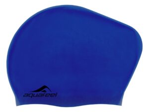 Swimming cap silicone AQUAFEEL 30404 43 blue/navy long hair