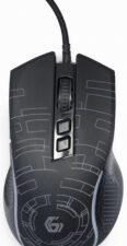 MOUSE GEMBIRD, gaming, cu fir, USB, optic, 3600 dpi, butoane/scroll 7/1, iluminare, cablu 1.5m, negru, "MUSG-RGB-01" (timbru verde 0.18 lei)