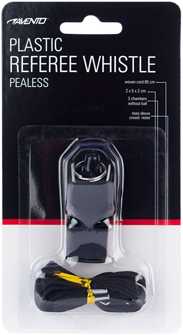 Referee's whistle pealess AVENTO 75FI Black - Image 2