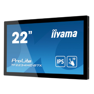 IIYAMA Monitor 21,5" PCAP Bezel Free 10P Touch with Anti-Fingerprint coating,1920x1080,IPS,VGA,DP,HDMI,305cd/m2,Through Glass mode,1000:1,8ms,USB Touch Interface "TF2234MC-B7X" (timbru verde 7lei)