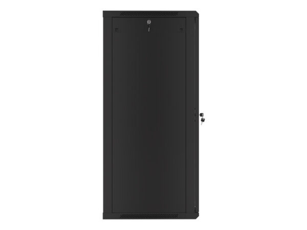Lanberg wall-mounted installation rack cabinet 19'' 27U 600x600mm black (glass door) - Image 13