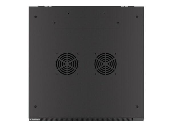 Lanberg wall-mounted installation rack cabinet 19'' 27U 600x600mm black (glass door) - Image 5
