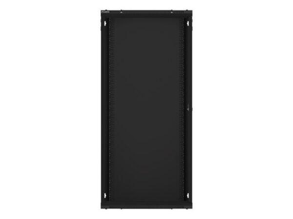 Lanberg wall-mounted installation rack cabinet 19'' 27U 600x600mm black (glass door) - Image 6