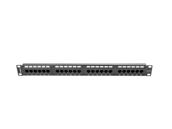 Patch Panel 24 Port 1U Kat.5E czarny - Image 2