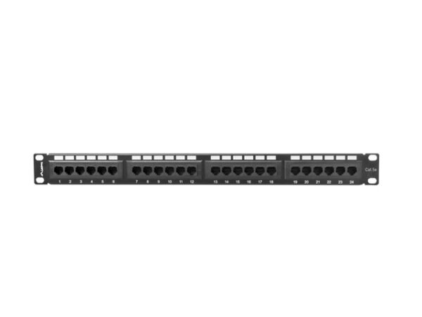 Patch Panel 24 Port 1U Kat.5E czarny - Image 5