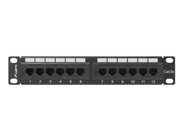 Lanberg Patch Panel 12 port 1U 10" kat.5E UTP czarny - Image 2