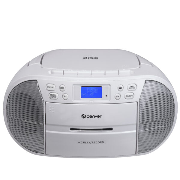 BT Boombox Denver TDC-280W with DAB+ and FM radio white - Image 4