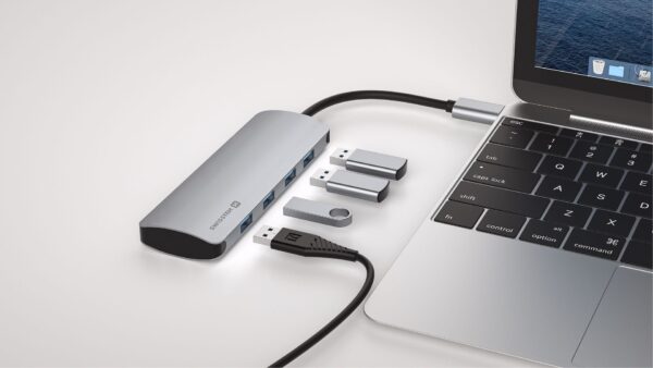 USB jagaja Swissten USB-C - 4 x USB-A (USB3.0) - Image 4
