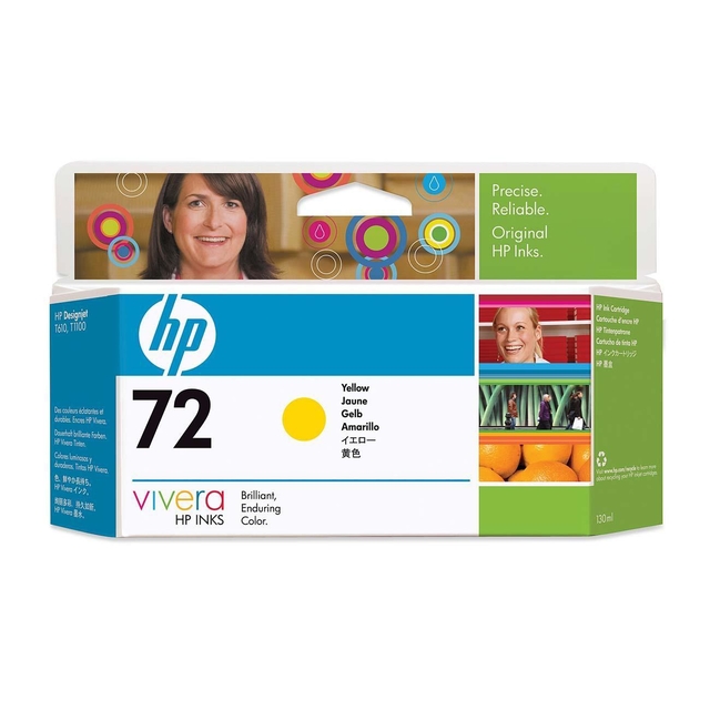 HP (72) Yellow ink. náplň pro DJ T1100, 130ml, C9373A originál