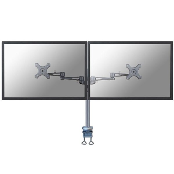 Neomounts FPMA-D935D - Mont�n� sada - pln� pohyb - pro 2 LCD displeje - st��brn� - velikost obrazovky: 10"-27" - upevn�n� svorkou, upevniteln� na st�l - Image 4