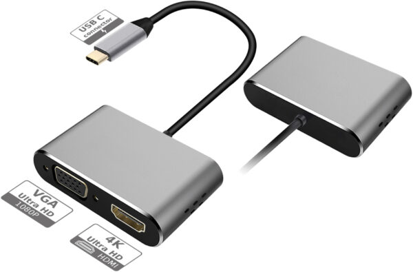 Platinet adapter USB-C - HDMI/VGA (45224) - Image 2