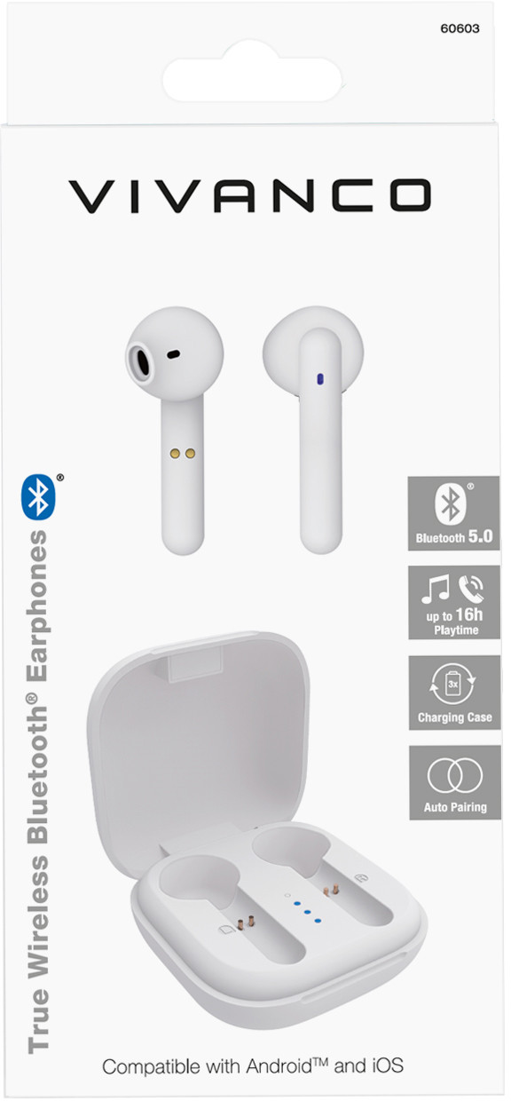 Vivanco wireless headset Urban Pair, white (60603) - Image 3