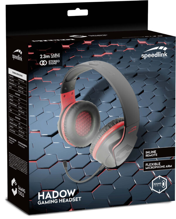 Speedlink kõrvaklapid + mikrofon Hadow (SL-860010-BK) - Image 5