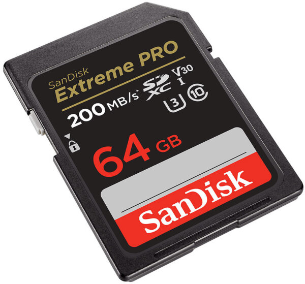 SanDisk Extreme PRO 64GB SDXC Memory Card + 2 years RescuePRO Deluxe up to 200MB/s & 90MB/s Read/Write speeds, UHS-I, Class 10, U3, V30 - Image 2