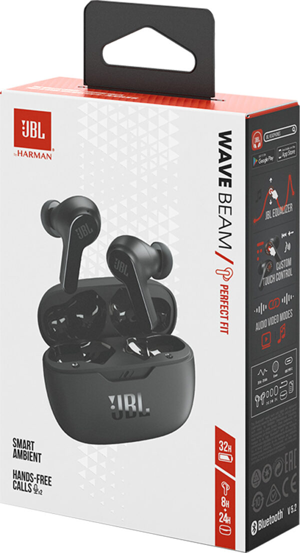 JBL wireless earbuds Wave Beam, black - Image 9