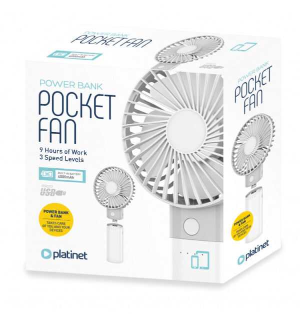 Platinet rechargeable fan 4000 mAh (45237) - Image 2