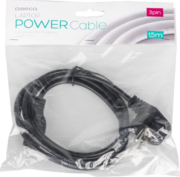 Omega power supply lead Laptop 3pin 1.5m (43662) - Image 2