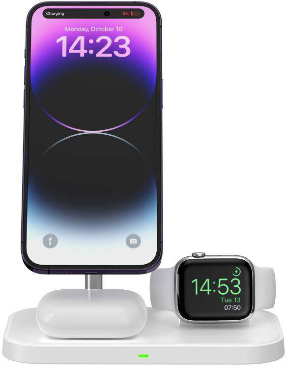 Tech-protect wireless charger QI15W A22 3in1 Magnetic MagSafe, white - Image 3