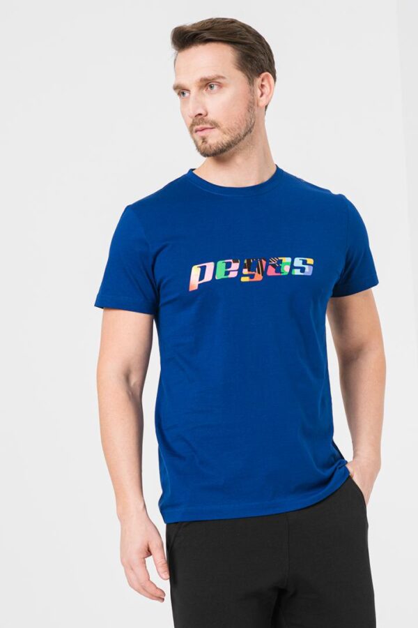 TRICOU  LOGO MULTICOLOR BARBATI   ROYAL - Image 2