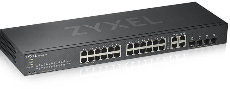 Switch Zyxel 24-port Gigabit Ethernet Smart Managed Switch - No Fan with Four Gigabit Combo Ports and Hybrid Mode