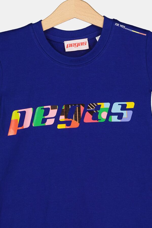 TRICOU  LOGO MULTICOLOR COPII  ROYAL BLU