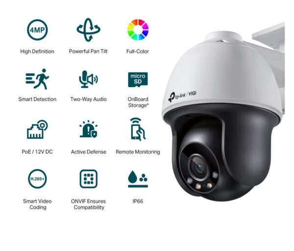 TP-Link VIGI C540(4mm) 4MPx, venkovní, IP Kamera PTZ, přísvit 30m