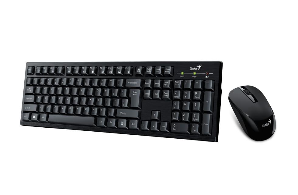 KIT wireless GENIUS, tastatura wireless 104 taste (slim) + mouse wireless 1000dpi, 3 butoane, black, "KM-8101", SmartGenius app "31340014400" (timbru verde 0.8 lei) - Image 2
